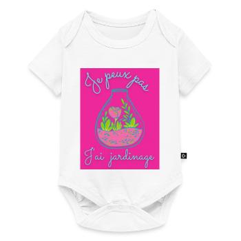 JE PEUX PAS,PRINTEMPS,JARDINAGE,RETRAITE,PRINTEMPS - Body à manches courtes Premium Bébé - blanc - Devant