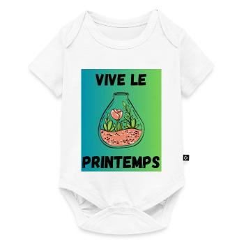 PRINTEMPS,JARDIN,JARDINIER,RETRAITE,ETE,FLEURS - Body à manches courtes Premium Bébé - blanc - Devant