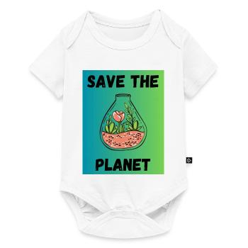 PLANET. EARTH DAY. ECOLOGY. PLANET. BIO - Baby Premium short-sleeve bodysuit - white - Front