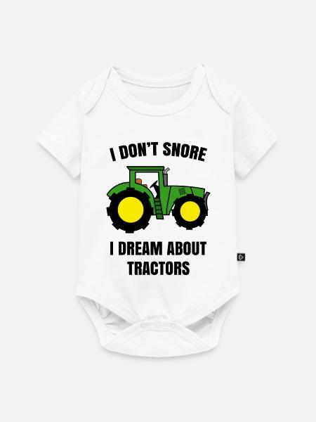 Bauer Traktor Statement Landmaschinen Ackerbau - Baby Premium Kurzarmbody - Weiß
