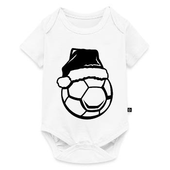 Chapeau de Père Noël de handball - Body à manches courtes Premium Bébé - blanc - Devant