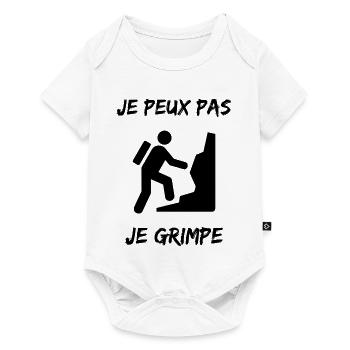 ESCALADE. CLIMB. CLIMBING. ESCALADE. VAN. GRIMPE. - Body à manches courtes Premium Bébé - blanc - Devant