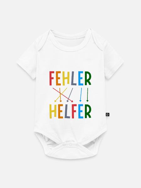 Fehler sind bunte Helfer Schriftzug mehrfarbig - Baby Premium Kurzarmbody - Weiß