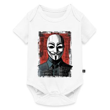 Masque anonyme - Body à manches courtes Premium Bébé - blanc - Devant
