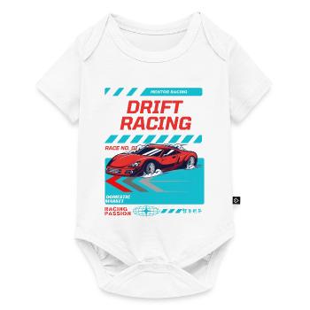 Voiture de sport rouge Drift Racing Design - Body à manches courtes Premium Bébé - blanc - Devant