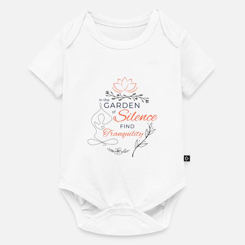 Dans le jardin du silence, trouvez la tranquillité - Body à manches courtes Premium Bébé - blanc