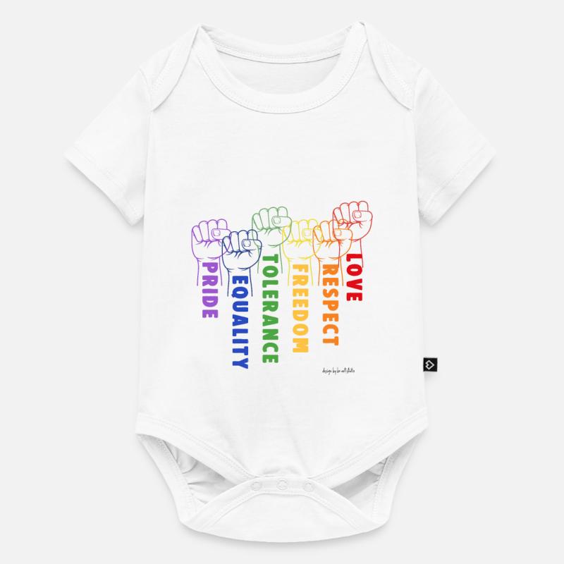 Solidarité et fierté - Body à manches courtes Premium Bébé - blanc