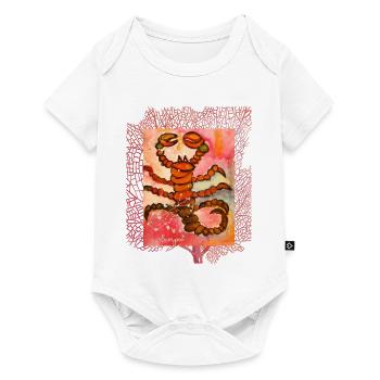 Astrological Scorpio in Artistic Watercolor - Baby Premium short-sleeve bodysuit - white - Front