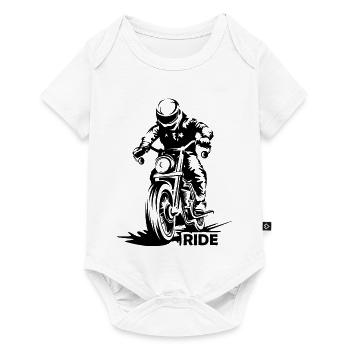 Course de Moto Caferacer Ride Biker Streetfighter - Body à manches courtes Premium Bébé - blanc - Devant