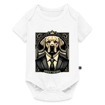 Dudley Labrador Anzug Next Level Hund Geschenk - Baby Premium Kurzarmbody - Weiß - Vorne