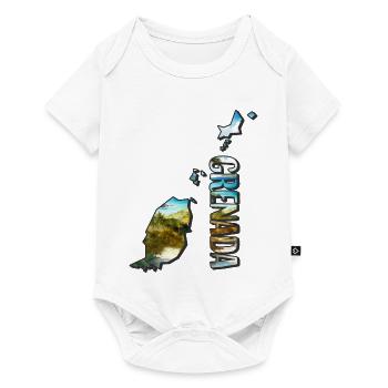 Watercolor Map of Grenada - Baby Premium short-sleeve bodysuit - white - Front