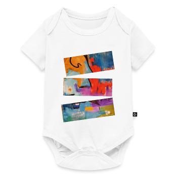 Vibrant abstract art in luminous tones - Baby Premium short-sleeve bodysuit - white - Front
