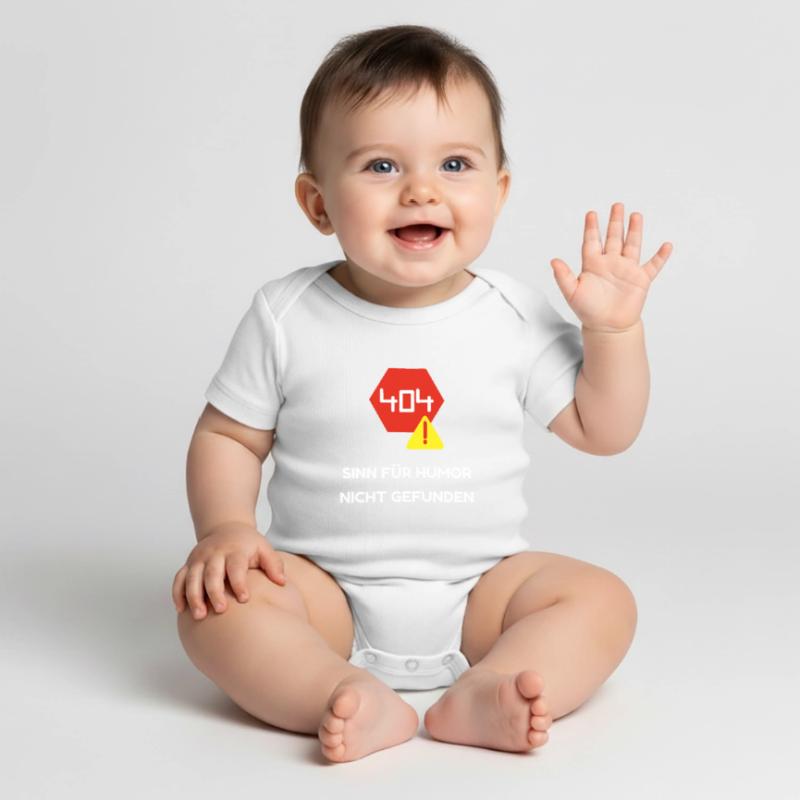 Humor im Code: Eine visuelle Fehlermeldung Baby Premium Kurzarmbody