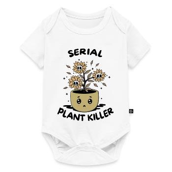 Sunflower Skull Plant Pot - Baby Premium short-sleeve bodysuit - white - Front
