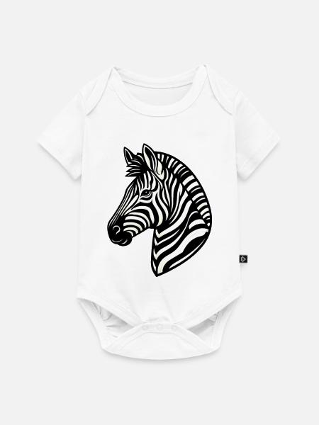Zebra - Baby Premium Kurzarmbody - Weiß