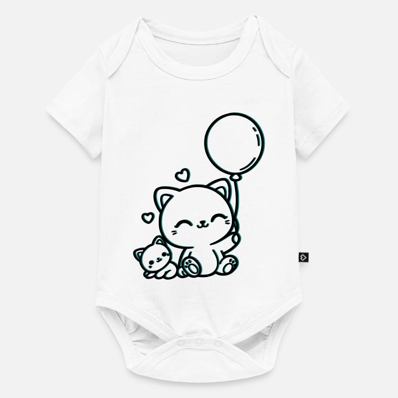 Félin - Body à manches courtes Premium Bébé - blanc