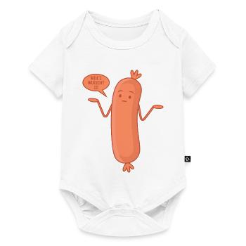 Wurst Bockwurst - Weil's wurscht is - Baby Premium Kurzarmbody - Weiß - Vorne