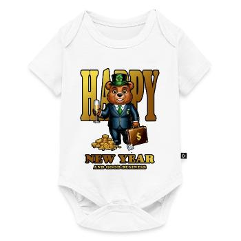 New Year Lucky Bear - Baby Premium short-sleeve bodysuit - white - Front