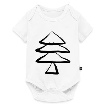 arbre de Noël arbre de Noël arbre de Noël - Body à manches courtes Premium Bébé - blanc - Devant