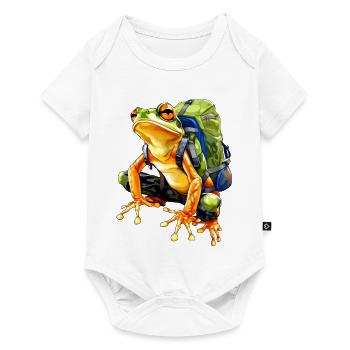 Grenouille Alpiniste / Grenouilles de randonnée - Body à manches courtes Premium Bébé - blanc - Devant