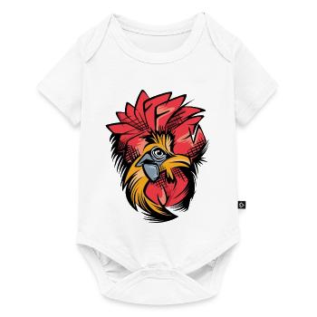 Coq Couleurs Dessin Tatouage Poulets Symbole Logo - Body à manches courtes Premium Bébé - blanc - Devant