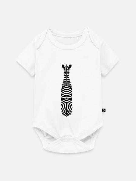 Zebra mit Einzigartigen Streifen - Baby Premium Kurzarmbody - Weiß
