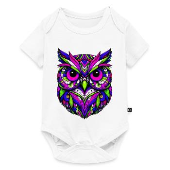 Eule - Baby Premium Kurzarmbody - Weiß - Vorne
