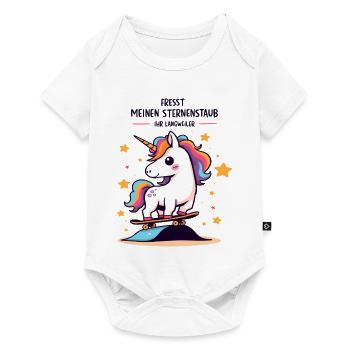 Planche à roulettes Licorne - Body à manches courtes Premium Bébé - blanc - Devant
