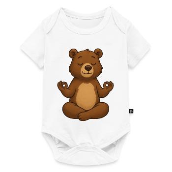 Sweet Bear Yoga Relaxation Chill Meditation Relax - Baby Premium short-sleeve bodysuit - white - Front