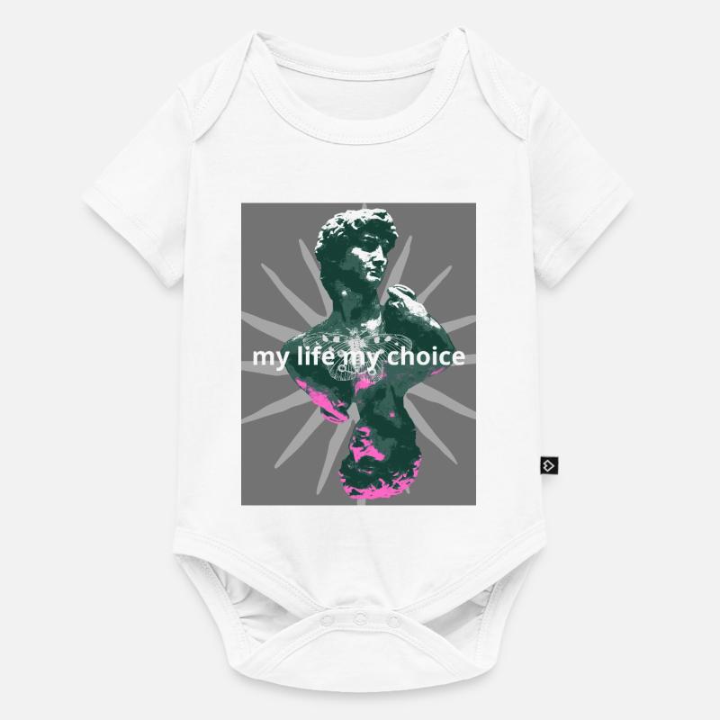 David - Baby Premium Kurzarmbody - Weiß