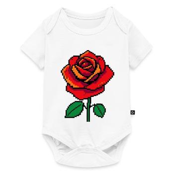 Rose Pixel - Baby Premium short-sleeve bodysuit - white - Front