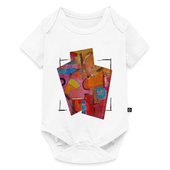 Art abstrait coloré pour la mode créative - Body à manches courtes Premium Bébé - blanc - Devant