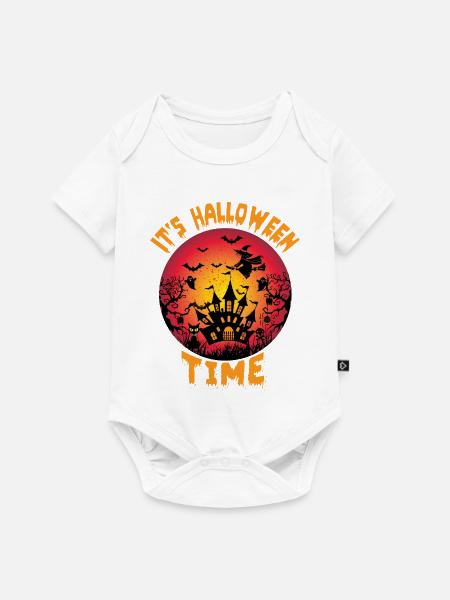Es ist Halloween Zeit Design - Baby Premium Kurzarmbody - Weiß
