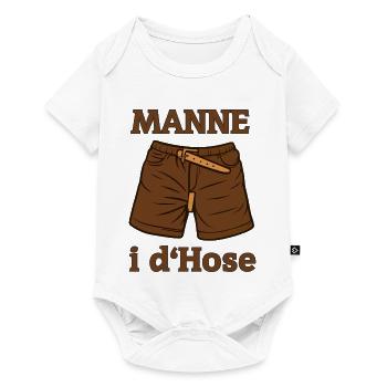 Zwilchhose Wrestling Pants Articles pour fans de lutte - Body à manches courtes Premium Bébé - blanc - Devant