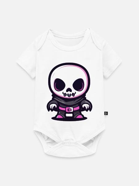 Skelett Halloween - Baby Premium Kurzarmbody - Weiß