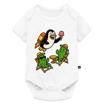 Pingouin Jetpack - Body à manches courtes Premium Bébé - blanc - Devant