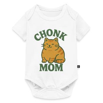 Ginger cat Chonk Mom - Baby Premium short-sleeve bodysuit - white - Front