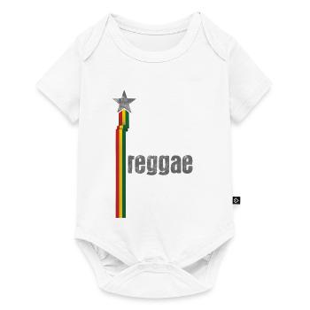 Conception de logo Reggae Star Rasta - Body à manches courtes Premium Bébé - blanc - Devant
