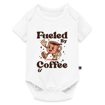 Fueled by Coffee – Retro Motif - Baby Premium short-sleeve bodysuit - white - Front