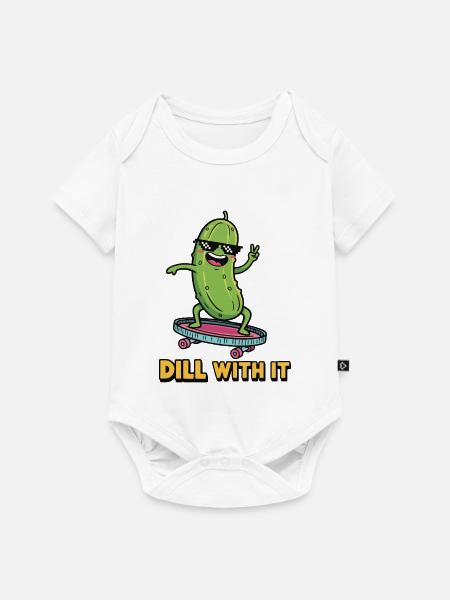 Gurken-Vibes - Baby Premium Kurzarmbody - Weiß