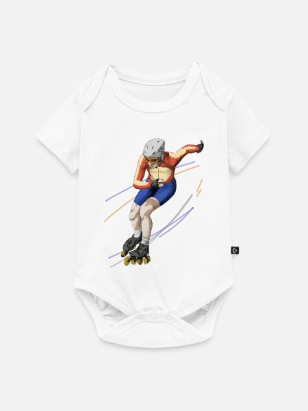 Speedskating - Baby Premium Kurzarmbody - Weiß
