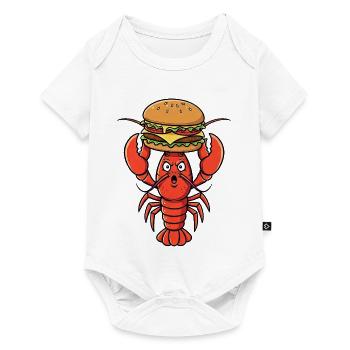 Funny Lobster Crab Fast Food Cheeseburger - Baby Premium short-sleeve bodysuit - white - Front