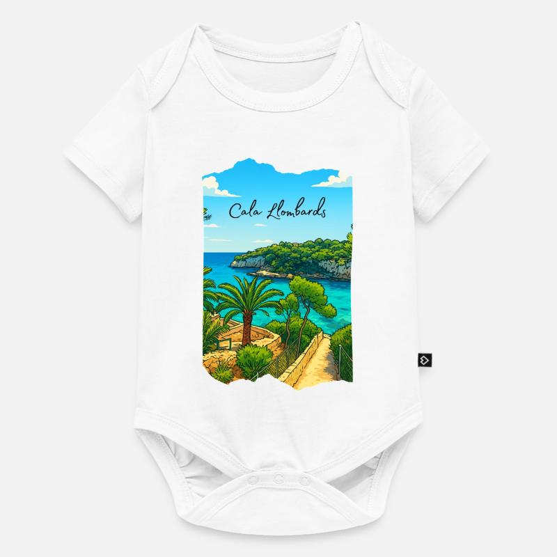 Cala Lombards - Majorque - Body à manches courtes Premium Bébé - blanc