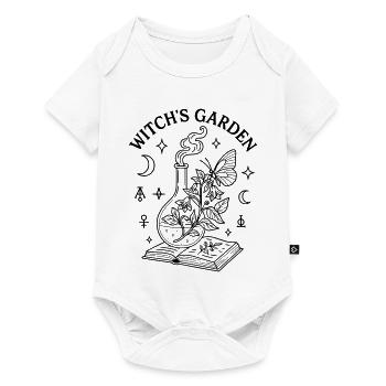 Sorcellerie Sorcière Livre Jardin - Body à manches courtes Premium Bébé - blanc - Devant