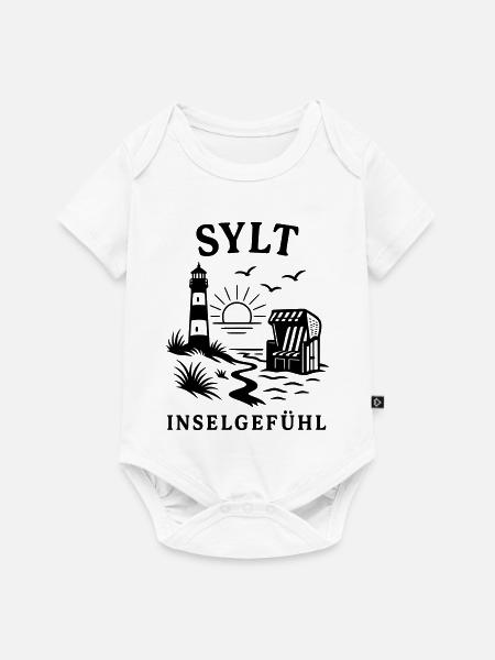 sylt insel gefühl - Baby Premium Kurzarmbody - Weiß
