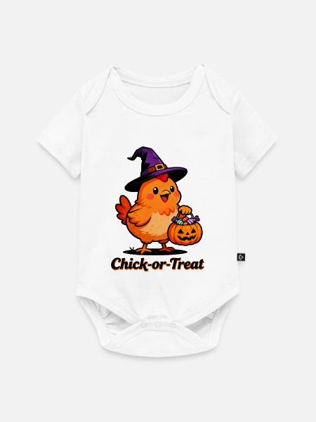 Chick-Or-Treat - Baby Premium Kurzarmbody - Weiß
