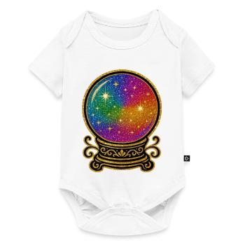 Glamour boule de cristal arc-en-ciel | Boule de cristal - Body à manches courtes Premium Bébé - blanc - Devant
