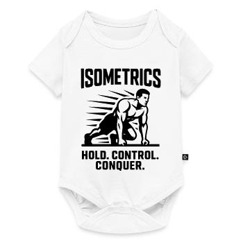 isometrics holding exercise static muscle work - Baby Premium short-sleeve bodysuit - white - Front