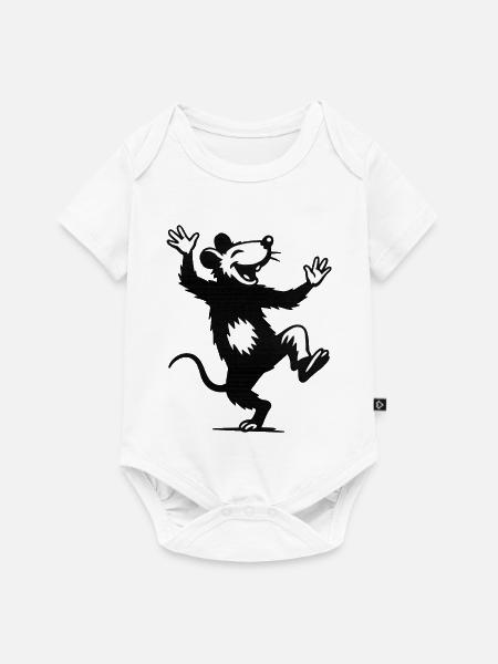 Fröhliche Tanzmaus - Baby Premium Kurzarmbody - Weiß