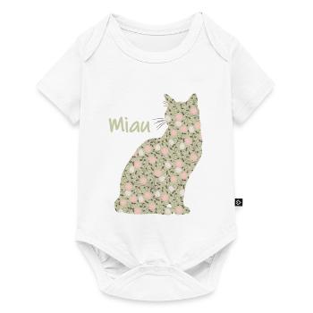 Meow - Cat - Baby Premium short-sleeve bodysuit - white - Front
